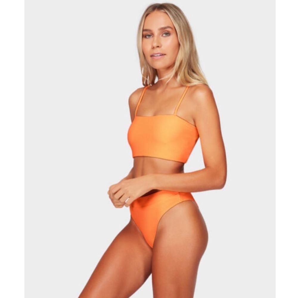 Billabong | Neon Orange Ribbed Bikini